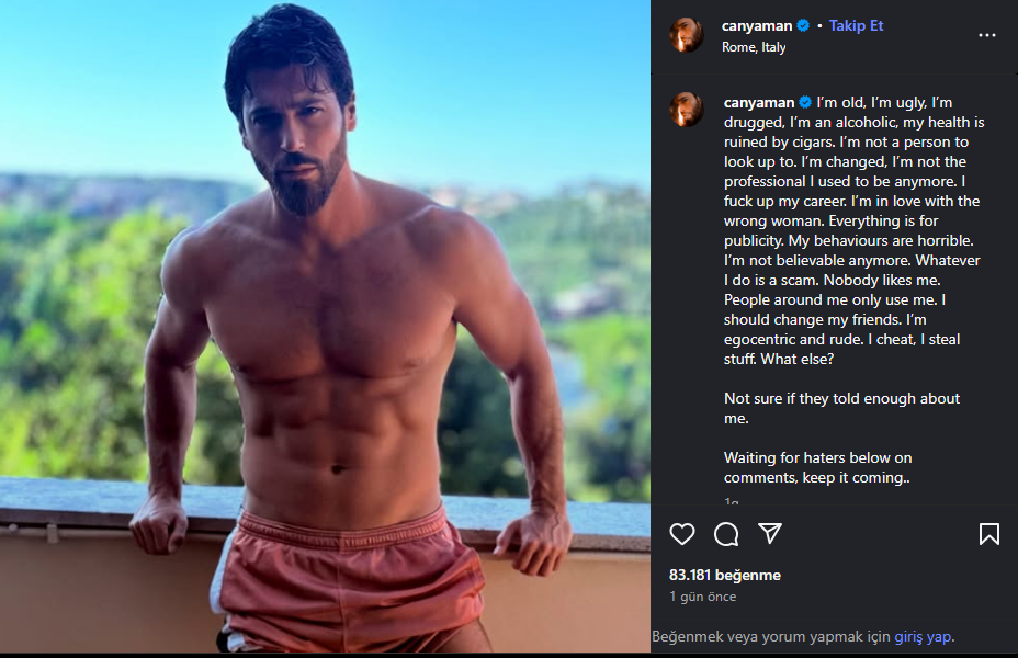 Can Yaman Kendi Hakkında Şok İtiraflar Dağıttı!
